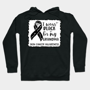 I Wear Black For My Grandma Skin Cancer Awareness Hoodie